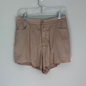 Le Lis High Waist Tan Shorts